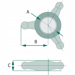 Locking nut 45mm 18mm granite