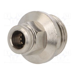 1 pcs x AIGNEP-57020 8-1/2 - Push-in fitting, straight, -0.99÷20bar, nickel plated brass