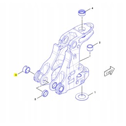 Tailstock bushing for cat backhoe loader cva