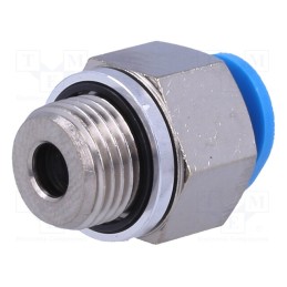 1 pcs x FESTO-186265 - Push-in fitting, straight, -0.95÷6bar, Gasket: NBR rubber, QSM