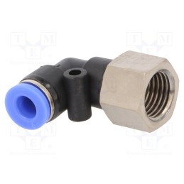 2 pcs x PNEUMAT-168.014-6 - Push-in fitting, angled 90°, -0.95÷15bar, Thread: R 1/4', 0÷60°C
