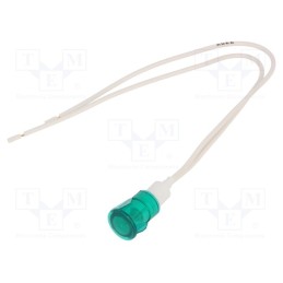 1 pcs x COMELUX - 9SLTB012SD3VF - Indicator: with neon lamp, recessed, green, 220VDC, 220VAC, Ø12mm