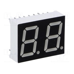 1 pcs x OPTO Plus LED - OPD-D5630LR-BW - Display: LED, 7-segment, 14.2mm, 0.56', No.char: 2, red, 30mcd, anode
