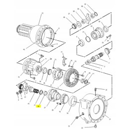 Rear axle bush for cat backhoe loader