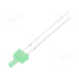 1 pcs x OPTOSUPPLY - OSG5DA7K94B-12V - LED, 2mm, green, 500÷750mcd, 90°, Front: flat, 12V, Pitch: 2.54mm