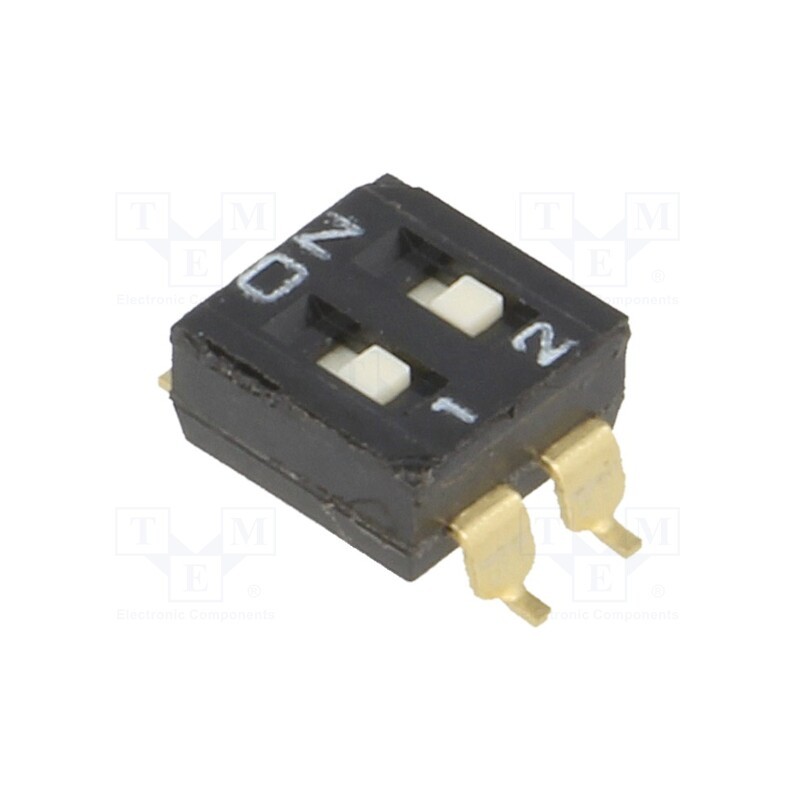 1 pcs x OMRON OCB - A6S-2101-H - Switch: DIP-SWITCH, Poles number: 2, ON-OFF, 0.025A/24VDC, Pos: 2