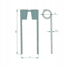 Pick-up finger 188x71mm john deere cc103854