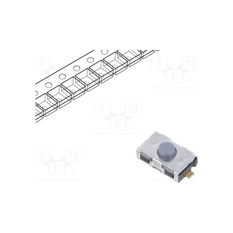1 pcs x C&K - KSR223GNC LFG - Microswitch TACT, SPST-NC, Pos: 2, 0.01A/32VDC, SMT, 2N, 2.5mm, IP40