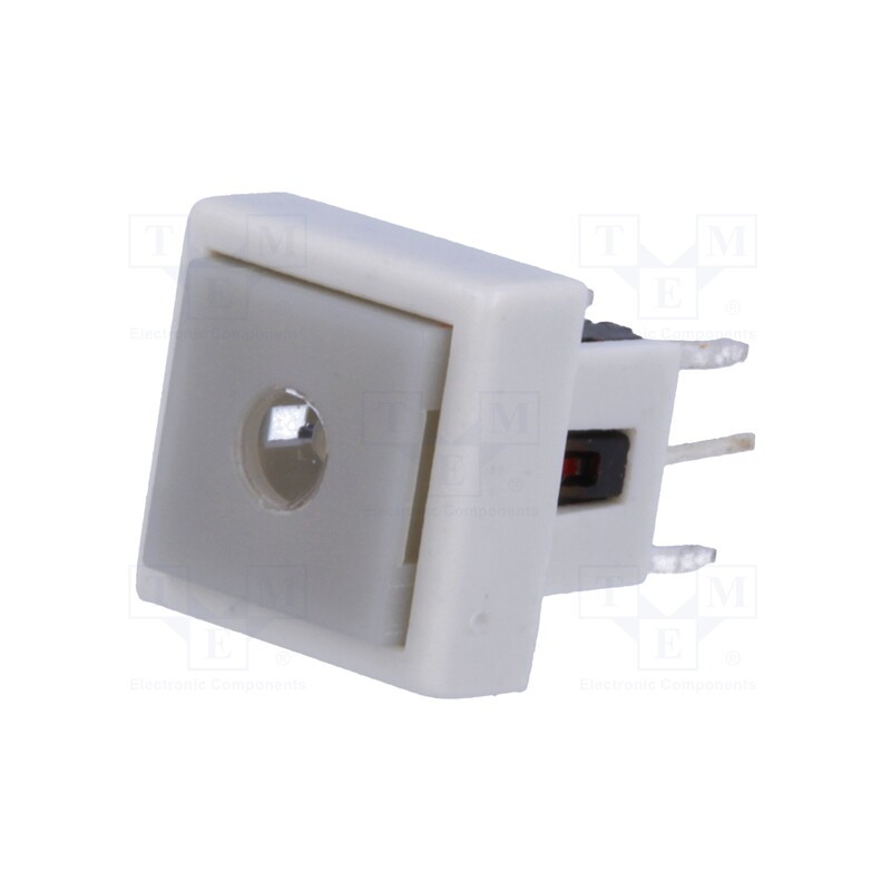 1 pcs x HIGHLY ELECTRIC - PB6141FL-13 - Switch: keypad, Pos: 2, SPST-NO, 0.05A/12VDC, white, LED, red/green