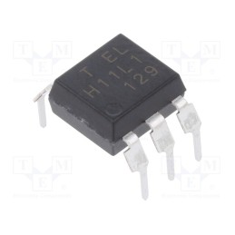 1 pcs x EVERLIGHT - H11L1M - Optocoupler, THT, Ch: 1, OUT: Schmitt trigger, 5kV, DIP6, H11LX
