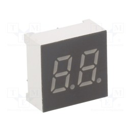 1 pcs x LUCKYLIGHT - KW2-301CGA - Display: LED, 7-segment, 7.62mm, 0.3', No.char: 2, yellow-green