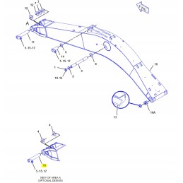 Arm pin for excavator cat
