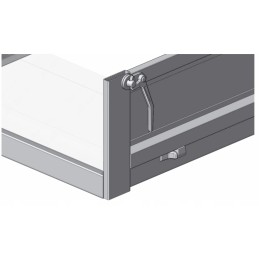 Paper clip lock for the side of the dump truck