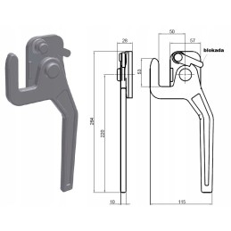 Clip lock for the side of a Kiper Meiller tipper