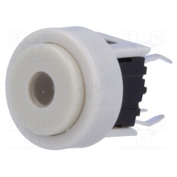 1 pcs x HIGHLY ELECTRIC - PB6142FL-3 - Switch: keypad, Pos: 2, SPST-NO, 0.05A/12VDC, white, LED, green, THT