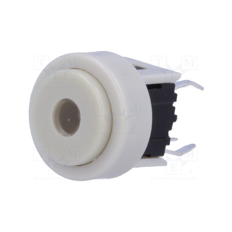 1 pcs x HIGHLY ELECTRIC - PB6142FL-3 - Switch: keypad, Pos: 2, SPST-NO, 0.05A/12VDC, white, LED, green, THT