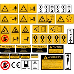 Takeuchi tb pictogram warning stickers