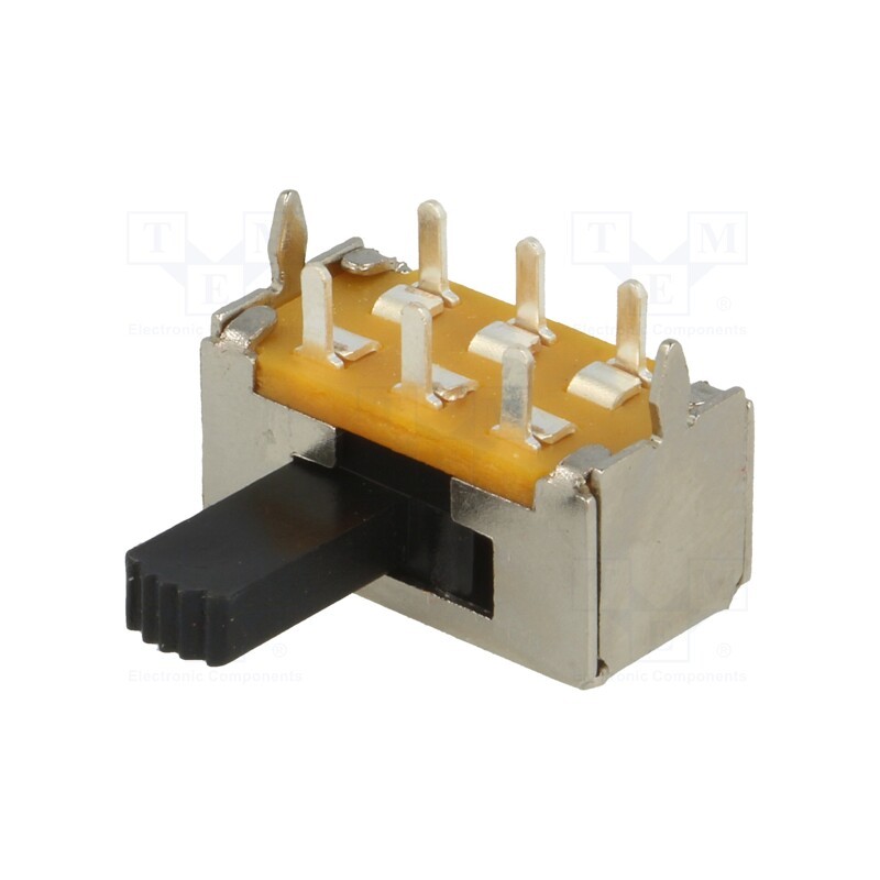 1 pcs x CANAL ELECTRONIC - SL13-212C - Switch: slide, Pos: 2, DPDT, 1A/125VDC, ON-ON, THT, -20÷60°C, 50mΩ