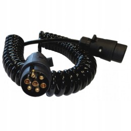 Spiral cable, 2x 7pin plug, 5 extension cord