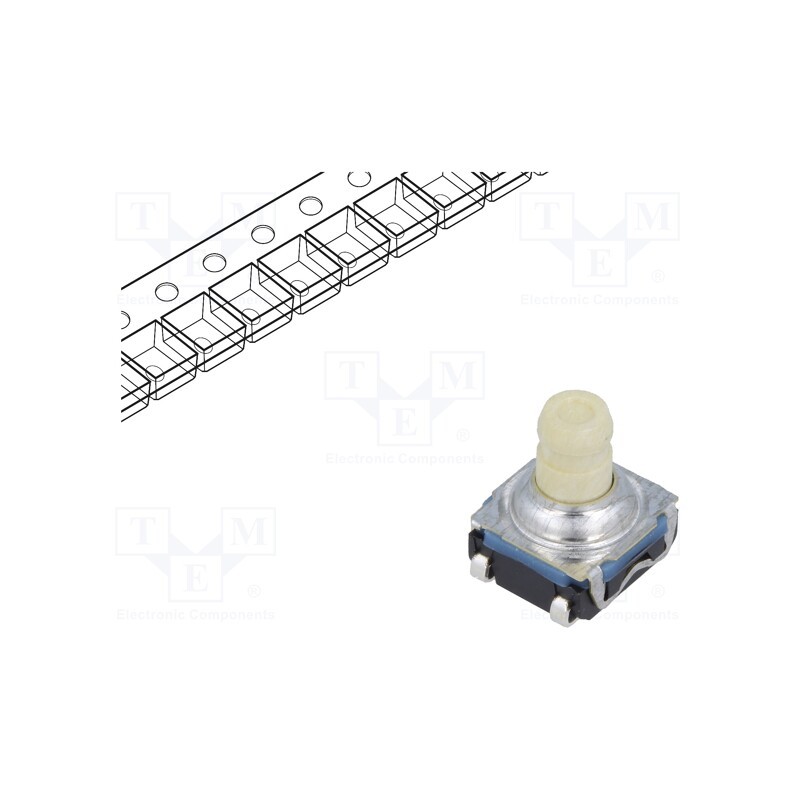 2 pcs x C&K - KSC921J LFS - Microswitch TACT, SPST-NO, Pos: 2, 0.05A/32VDC, SMT, none, 7.7mm