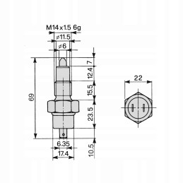 Brake light sensor massey ferguson cobo 1026142