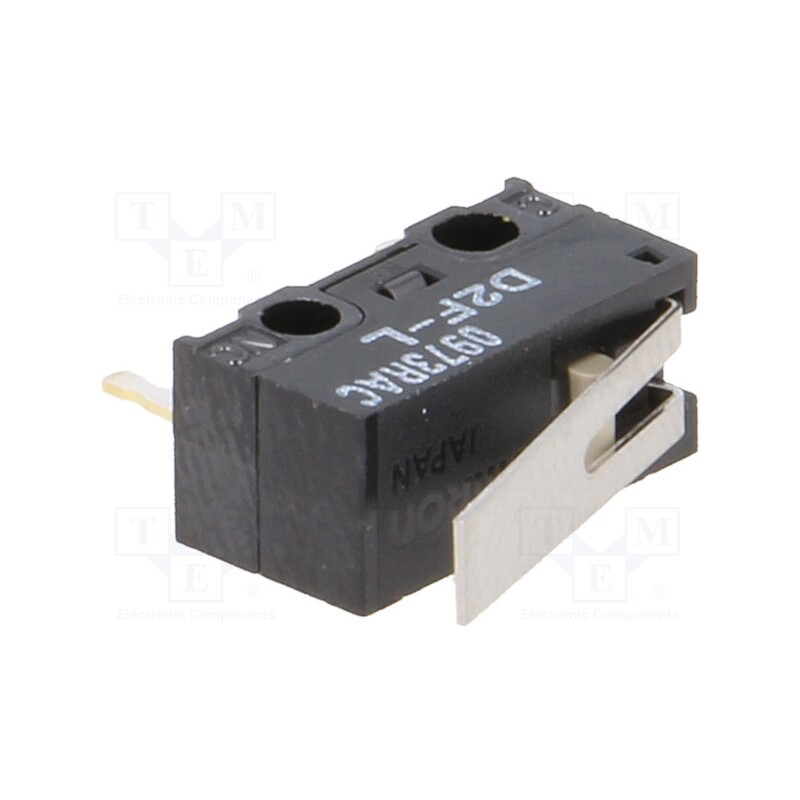 1 pcs x OMRON OCB - D2F223 - Microswitch SNAP ACTION, 3A/125VAC, 2A/30VDC, with lever, SPDT