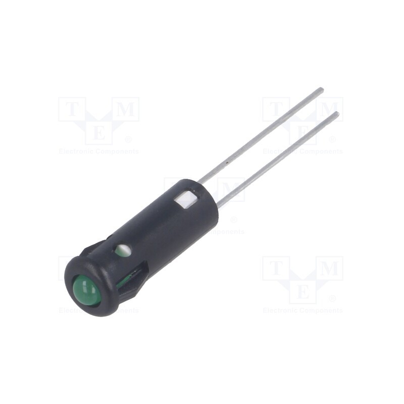 1 pcs x SIGNAL-CONSTRUCT - SKRD052 - Indicator: LED, prominent, green, Ø5.2mm, IP40, for PCB, ØLED: 3mm