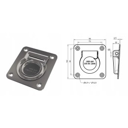 Load securing holder, floor holder, 4 pcs