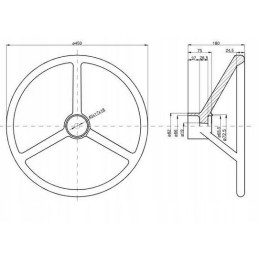 Steering wheel ursus 2812 3512 mf 235 mf 255 cutter
