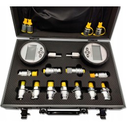 Set of 2x digital pressure gauge measuring connections