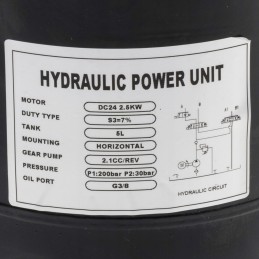 Hydraulic unit 2 5kw 5l power pack plug snow removal