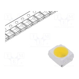 1 pcs x OPTOSUPPLY - OSM5DLS1C1A-12V - LED, SMD, 3528,PLCC2, white warm, 750÷1120mcd, 3000K, 120°, 10÷15mA