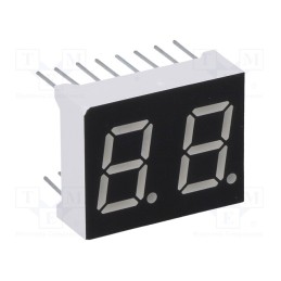 1 pcs x WENRUN - LDD040BUE-101A-03 - Display: LED, 7-segment, 10.16mm, 0.4', No.char: 2, red, 6.5mcd