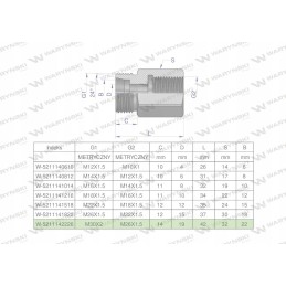 Differential bushing hydr 30x2 x m26x1 5 Warynski
