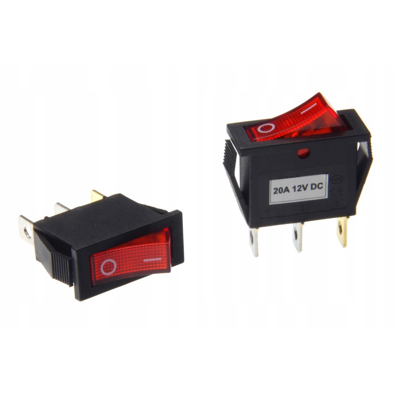 Universal illuminated off on switch 12v 20a