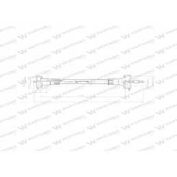 Hour meter cable l 1570mm t 25 moto