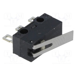 1 pcs x OMRON OCB - D2F-L-D3 - Microswitch SNAP ACTION, 3A/125VAC, 2A/30VDC, with lever, SPDT
