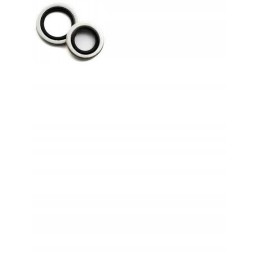 Metal and rubber sealing washer 16