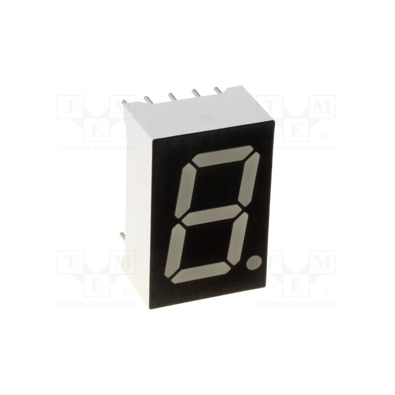 1 pcs x OPTO Plus LED - OPD-S5620SR-BW - Display: LED, 7-segment, 14.2mm, 0.56', No.char: 1, red, 15mcd, anode