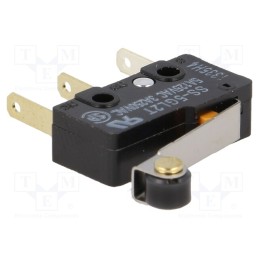 1 pcs x OMRON OCB - SS-5GL2T - Microswitch SNAP ACTION, 5A/125VAC, with lever (with roller)