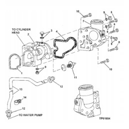 John deere thermostat seal gasket 643g