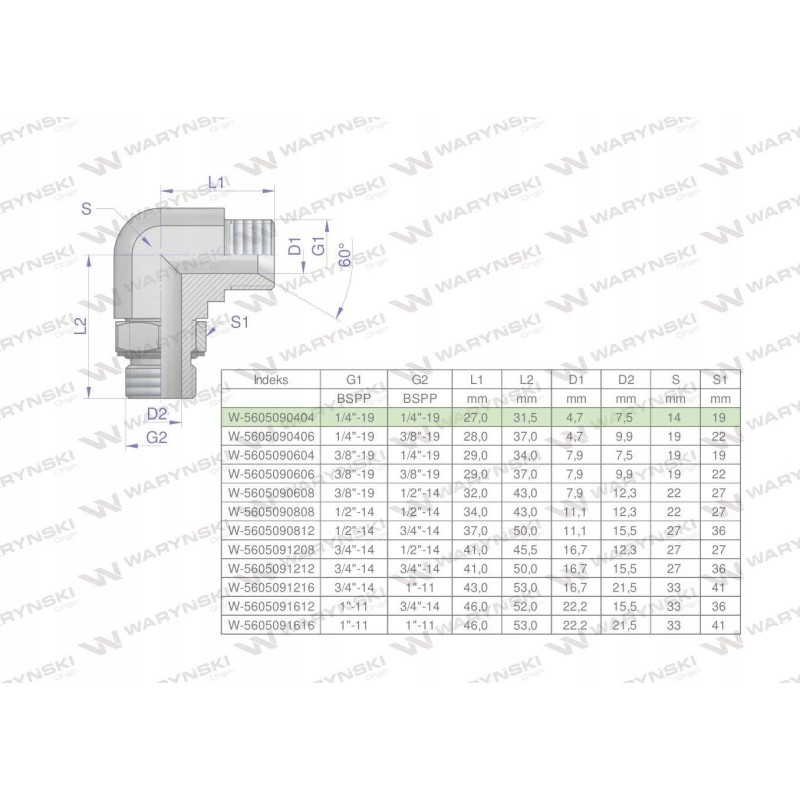 Hydraulic adjustable elbow inch bb 1 4
