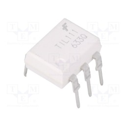 1 pcs x ONSEMI - TIL111M - Optocoupler, THT, Ch: 1, OUT: transistor, CTR@If: 2%@16mA, 100V, DIP6