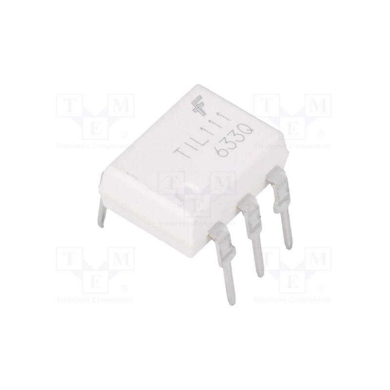 1 pcs x ONSEMI - TIL111M - Optocoupler, THT, Ch: 1, OUT: transistor, CTR@If: 2%@16mA, 100V, DIP6