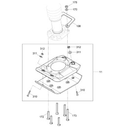 Wacker bs foot screw set 0212386