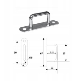 Hook, grip, guide, handle, h 16, 6 pcs