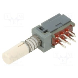 1 pcs x E-SWITCH - PBH2UEENAG1RWHT - Switch: push-button, Pos: 2, DPDT, 0.1A/30VDC, ON-ON, THT
