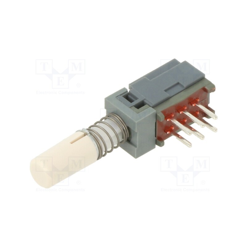 1 pcs x E-SWITCH - PBH2UEENAG1RWHT - Switch: push-button, Pos: 2, DPDT, 0.1A/30VDC, ON-ON, THT