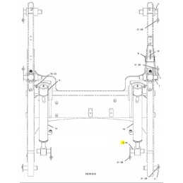 Pin cva of the arm lifting cylinder cat