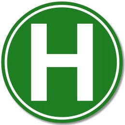 Sticker letter h marking, increased weight 16 cm